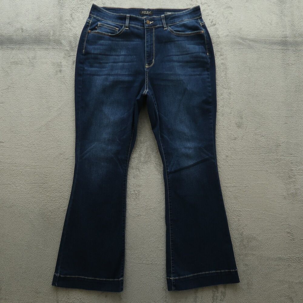 Judy Blue Jeans Women's Size 18W Blue High-Rise Flare Denim 32.5" Inseam Stretch
